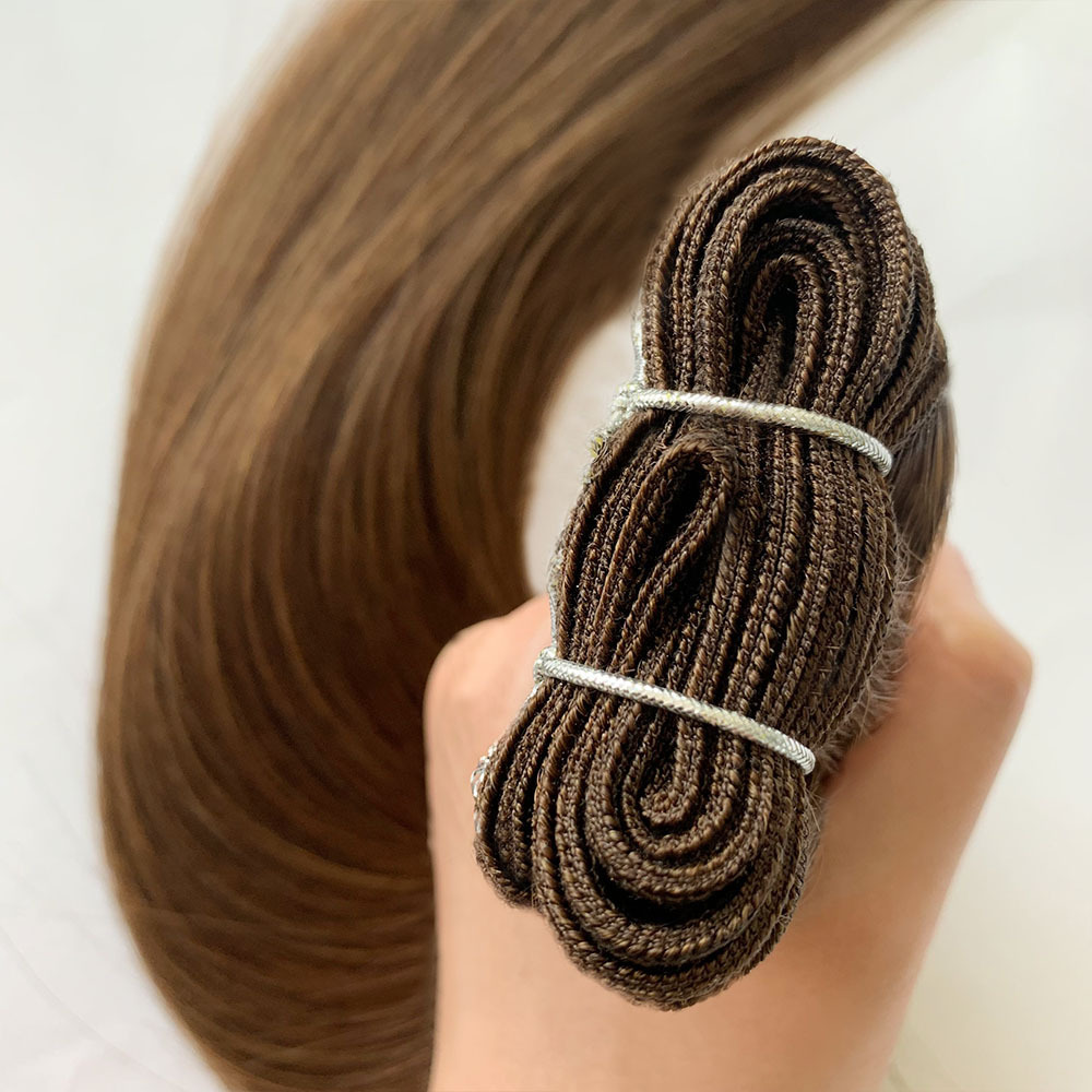 Russian Hair Invisible Cuticle Intact Thick Ends Double Weft Machine Extensions Indian Weft