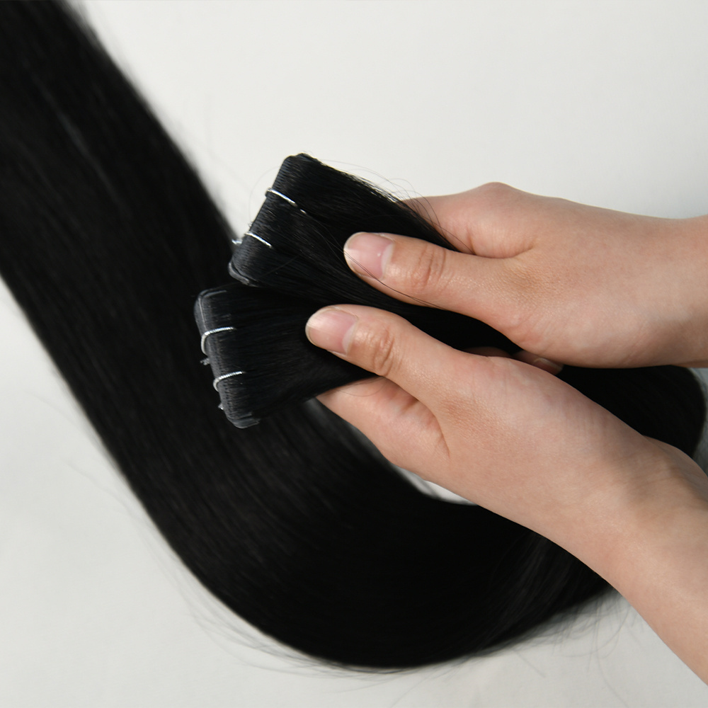 Wholesale Invisible Tape In Remy European Human Hair Seamless Injection Double Drawn Natural Tape In Hair Extensions