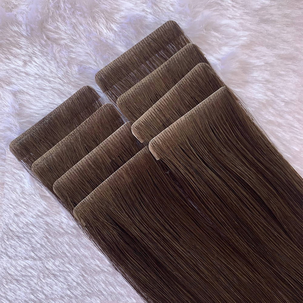 Russian Invisible Adhesive Tape Hair Extension Double Drawn Wholesale Blonde Human Double Side Remy Tape In Extension