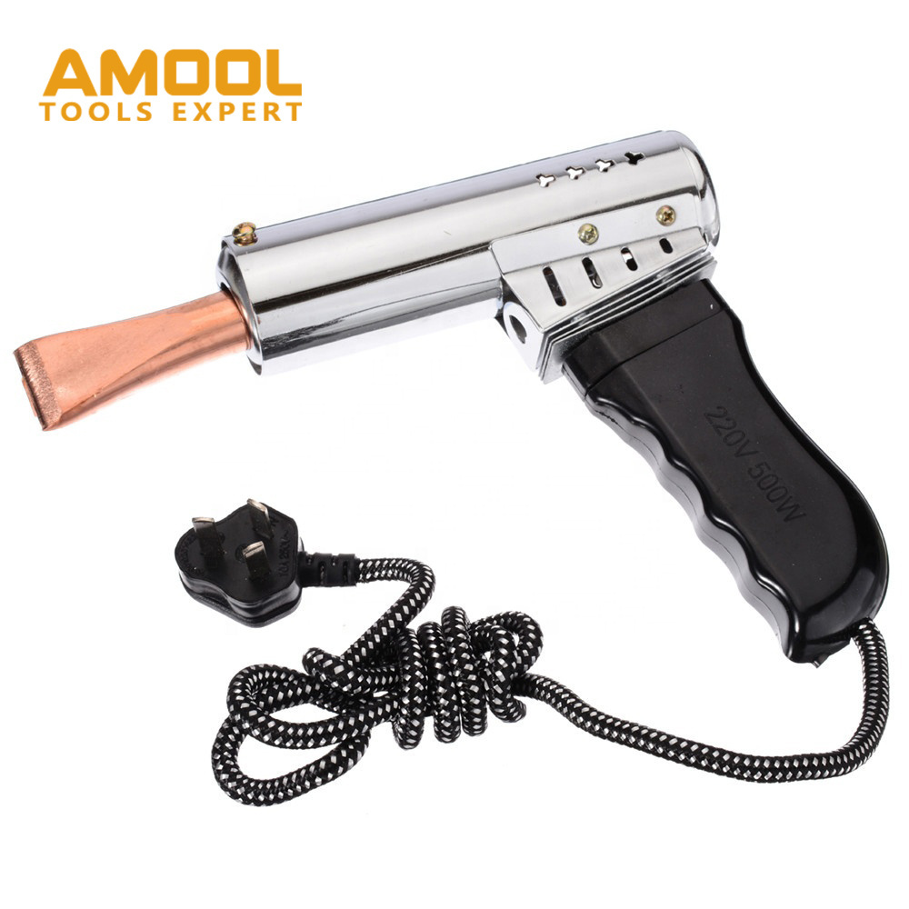 Amool Tool 2021 220v External Heating Pistol Type Electric Soldering Irons 500w With Flat 500w Fine Copper Welding Gun Head