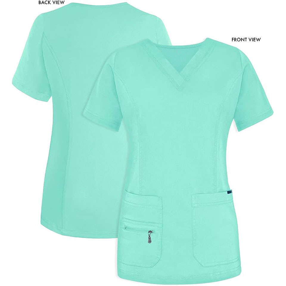 wholesale latest fashion design hair massage beauty salon staff women workwear SPA uniform for lady nurse uniform sets