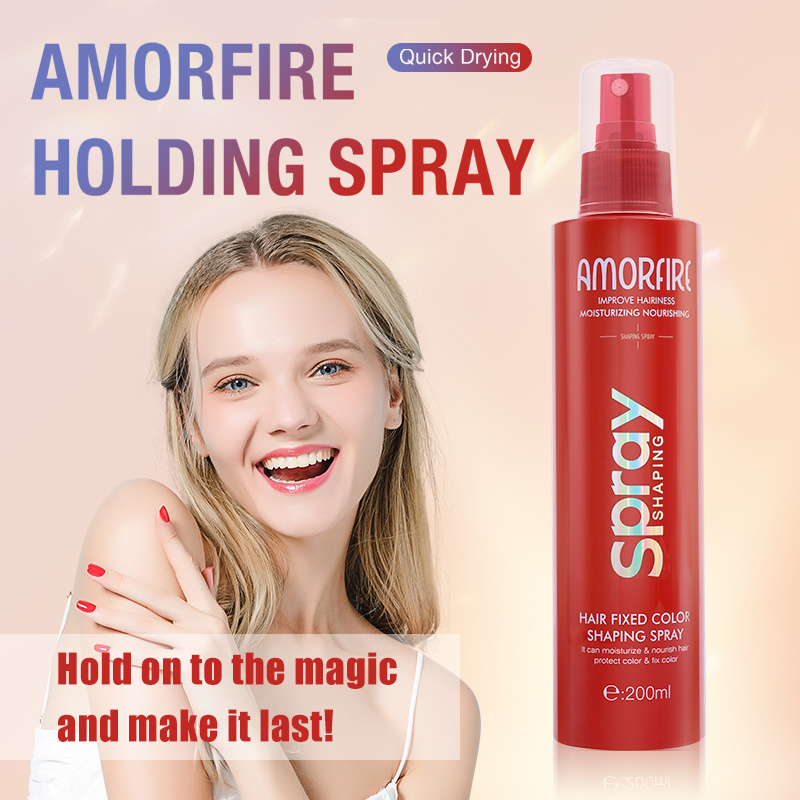 Hot sale private label Amorfire Hair Styling Spray With Leave-in Hair Styling To  Long-lasting Holding for All Hair Types