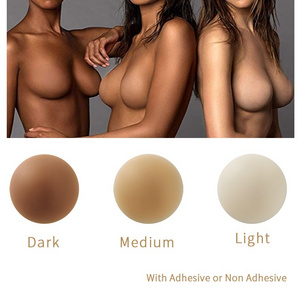 Custom Silicone Waterproof Bra Stickers Invisible Ultra Thin 8cm  Brown Silicone Nipple Cover