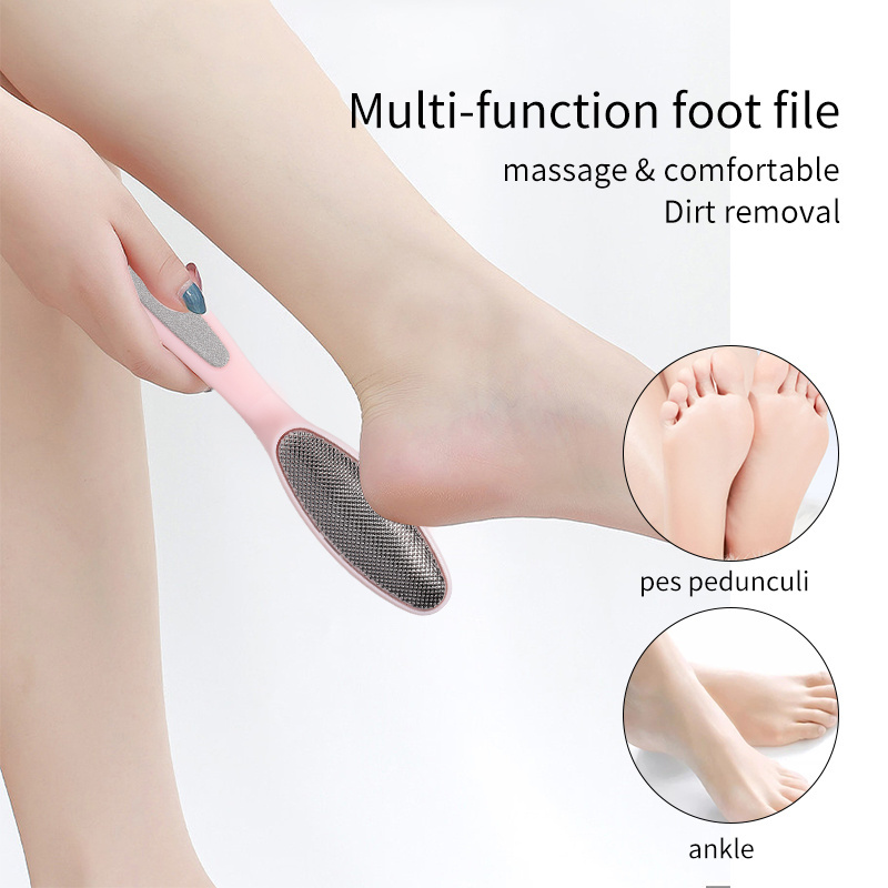 LMLTOP Small Yellow Foot Care Products Massage Stainless Steel Foot Skin Care Tools Dead Skin Callus Remover Foot Files C0315