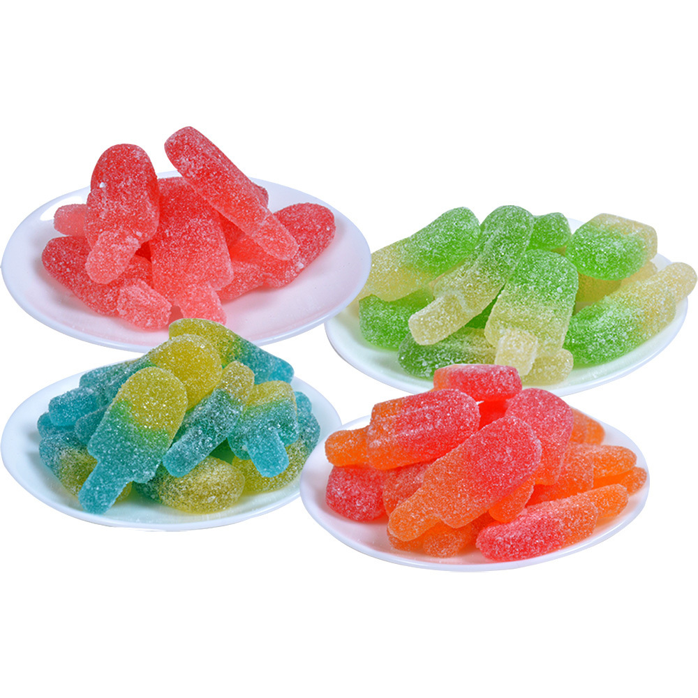 Amos Sweet Confectionery Ice Cream Shape Gummy Jelly Assorted Fruit Flavors Sour Soft Candy