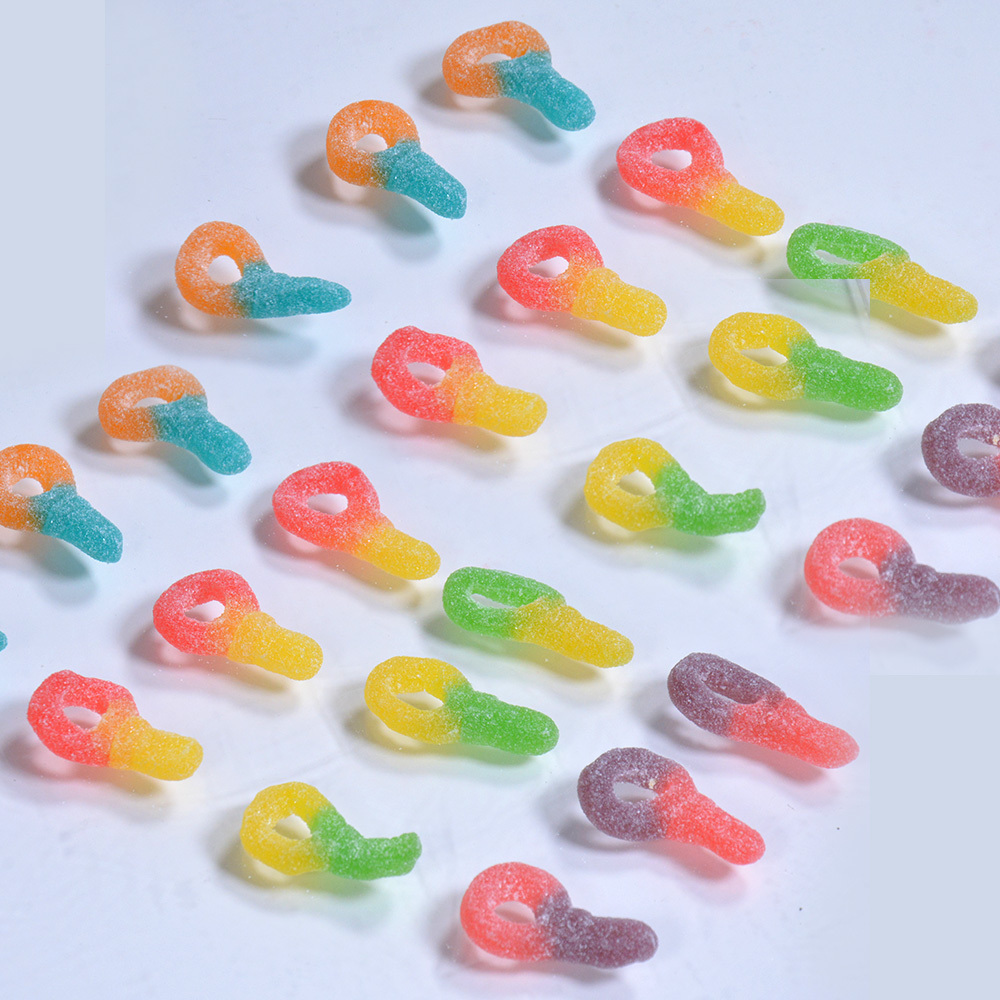 Amos Wholesale Custom Private Label Bulk Gummies 1000G Sour Pacifier Gummy Candy From China