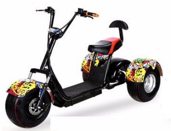 Three wheels big tire trike adult tricycle citycoco tricycle electric scooters 3 wheels 1000W 2000W