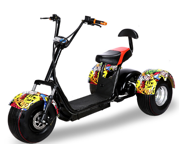 Three wheels big tire trike adult tricycle citycoco tricycle electric scooters 3 wheels 1000W 2000W