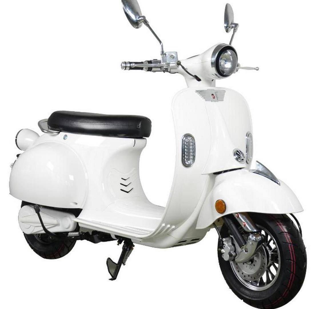 Amoto EEC vintage classic electric petrol scooter top box range 90km 2000W 60V ves pa electric Motorcycle scooter