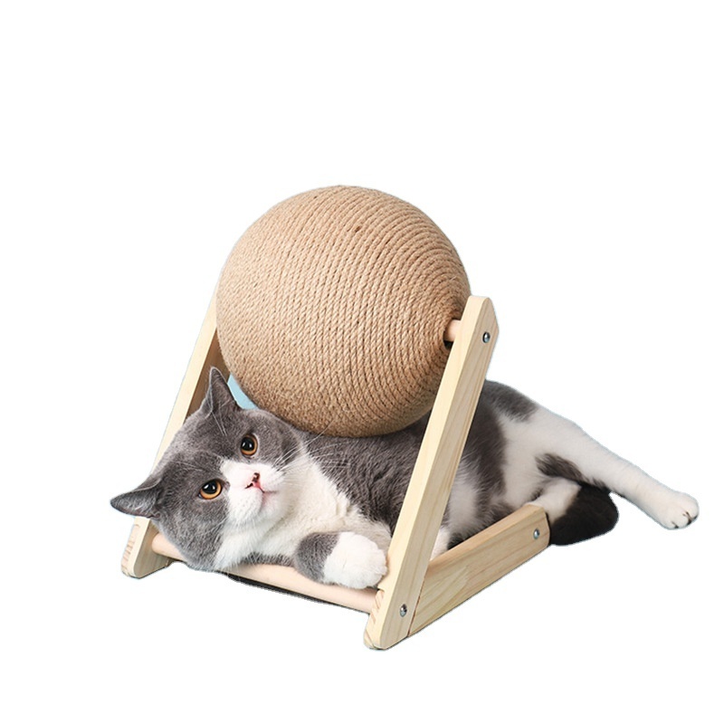 Cat Toy Kitten Scratch Paws Pet Grinding Scratching Cats For Scratcher Toys Interactive Cat Scratcher Sisal Rope Ball