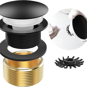 1-1/2" & 1-1/4" Bathtub Drain Kit with Coarse Thread Mushroom Tip-Toe Bathtub Drain Overflow Drain with Hair Catcher Overflow