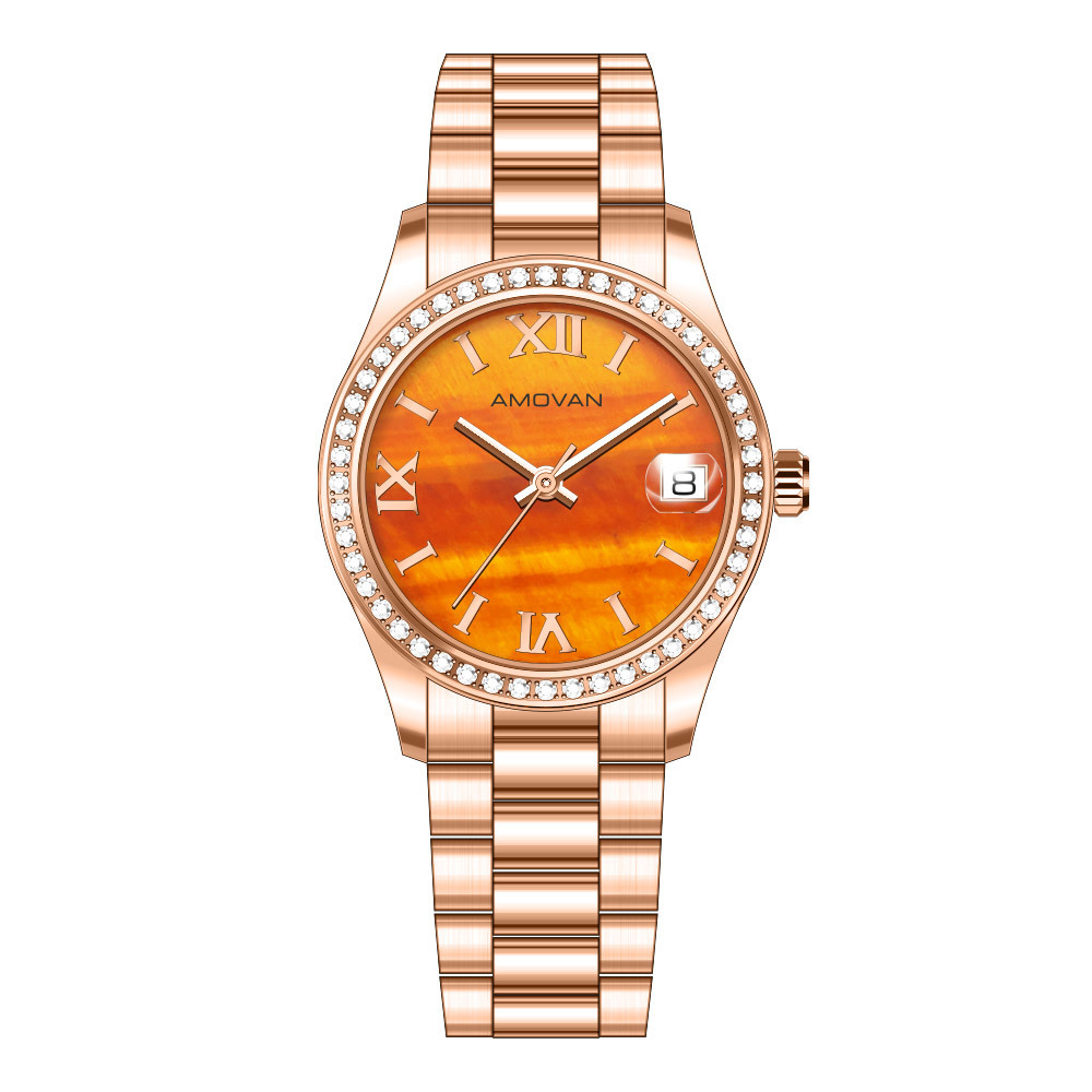 High Quality Gold Plated Watch  Luxury Woman Watches Diamond Iced Out stainless steel Band Quartz Watch For Woman with bracelet