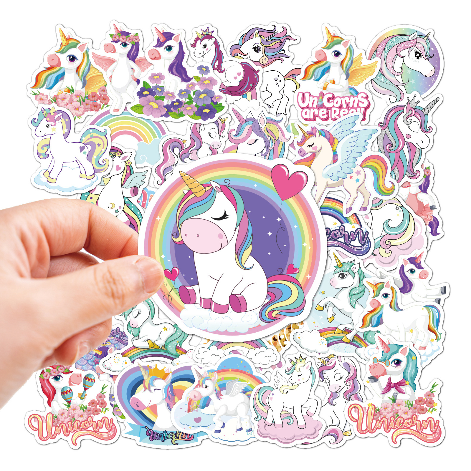 35 Pcs Child Unicorn Graffiti Diy Decorative Stickers Label For Luggage Scrapbook Laptop Skateboard Helmet Waterproof Sticker