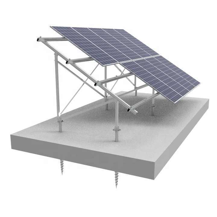 Solar Ballasted Racking Aluminum Solar Ground Mount Solar Panel System Mounting