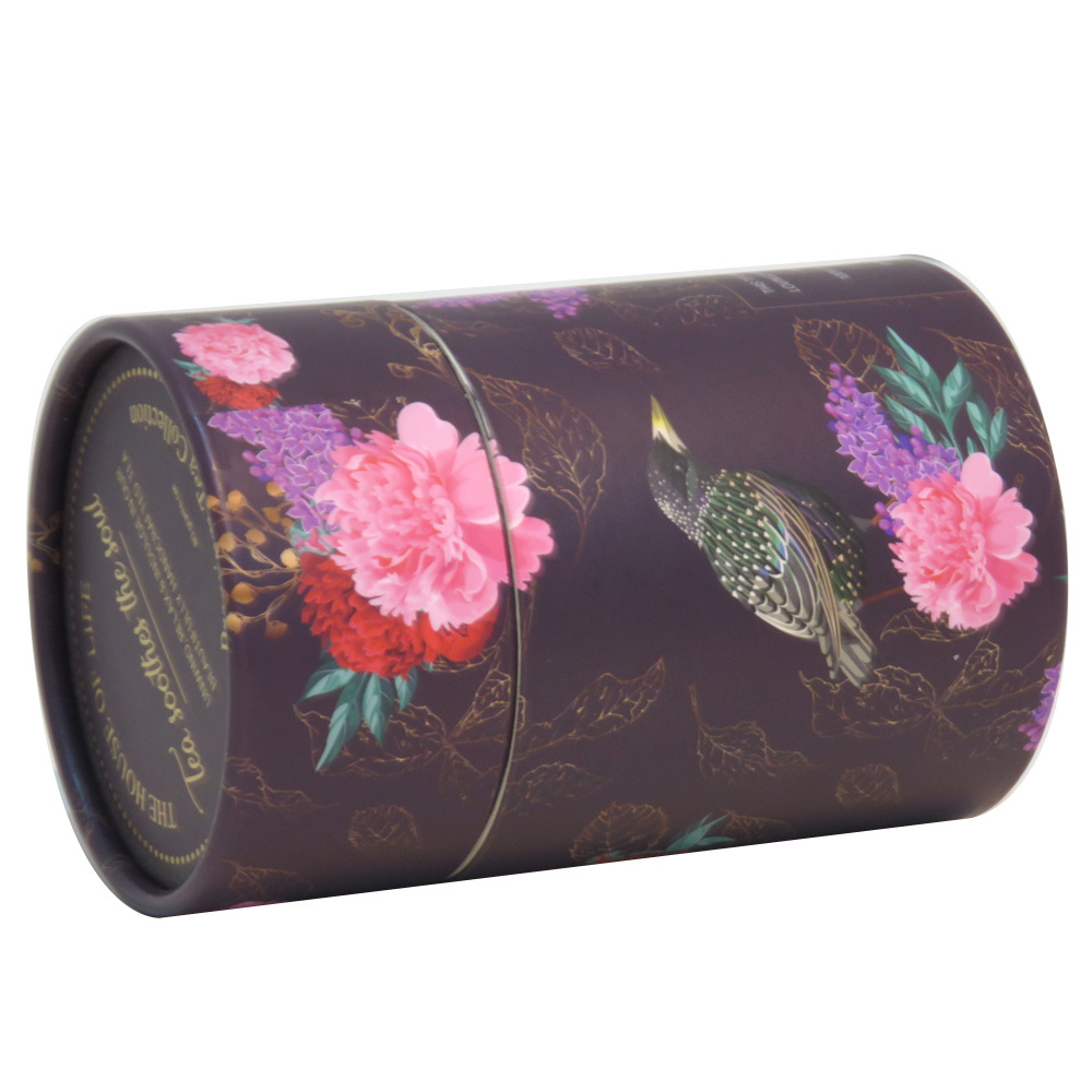 custom biodegradable cylinder food grade paper tube container coffee sugar tea packaging box canister