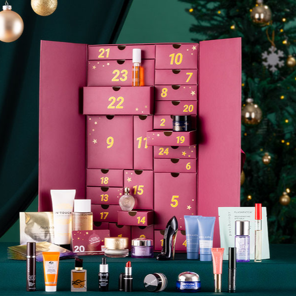 cardboard box with 24 drawers for cosmetic beauty advent calendar packaging gift boxes for christmas