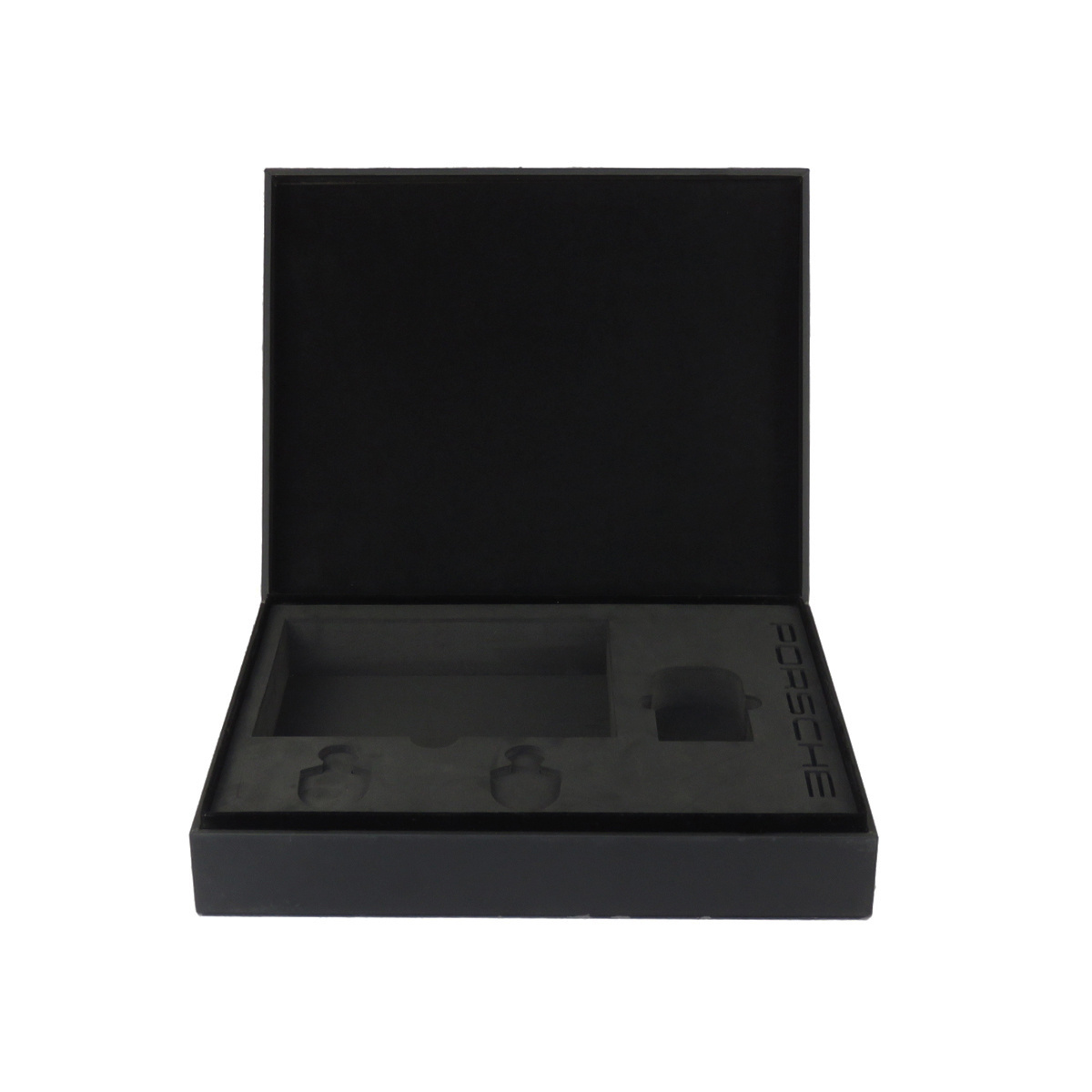 wholesale fancy rigid box black gift book car key packaging box with eva