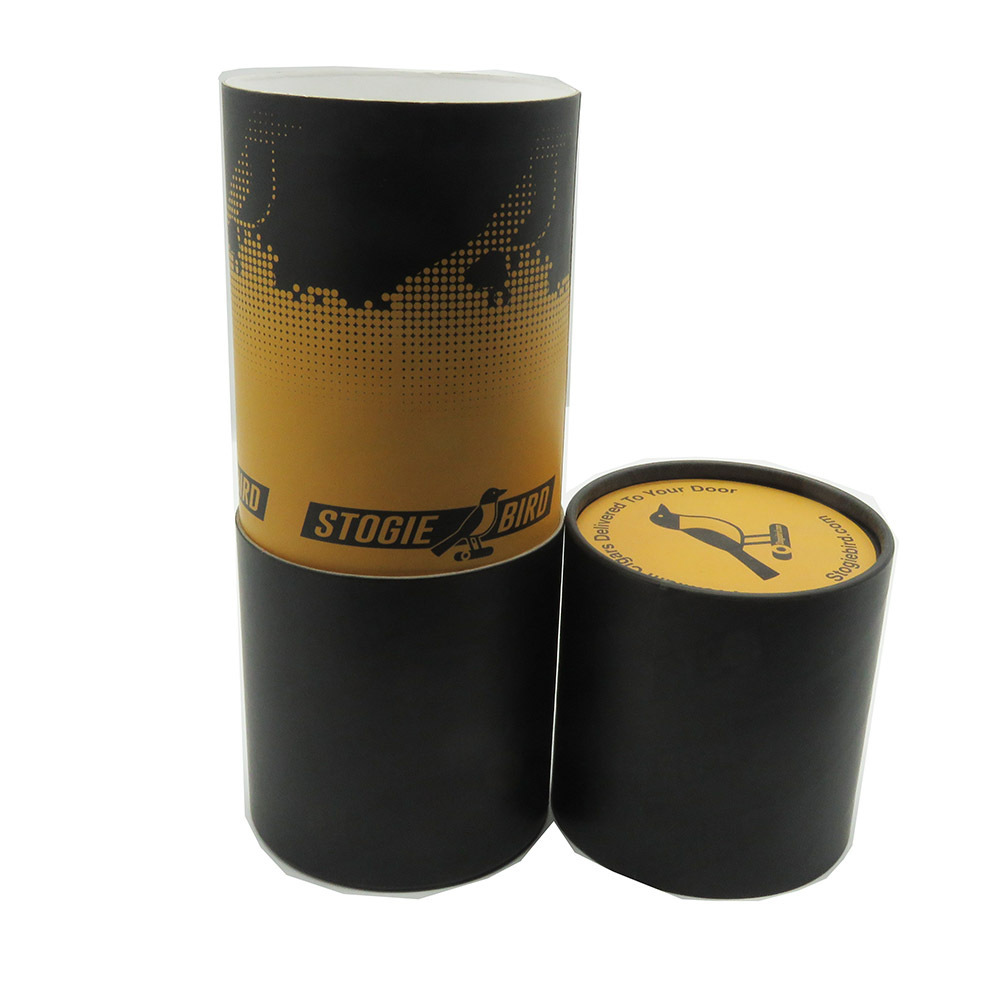 empty custom cigar case tubes wholesale cardboard paper tube box for cigar sampler packaging tube