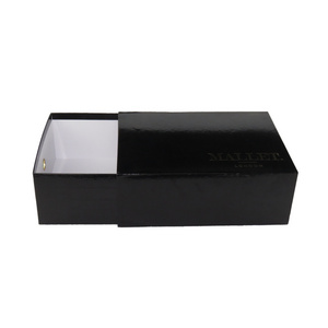 Bespoke Black Drawer Cardboard Unique Shoe Sneaker Box Caja De Zapatos For Shoes Packaging