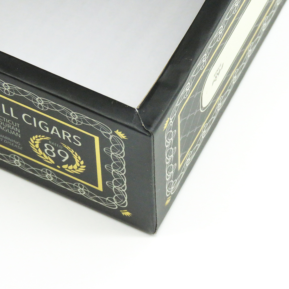 wholesale custom printed paper MDF luxury rigid packaging case magnetic lid gift packing cigar box