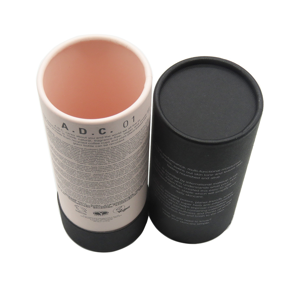 round edge custom luxury paper powder box cardboard tube packaging for bottle