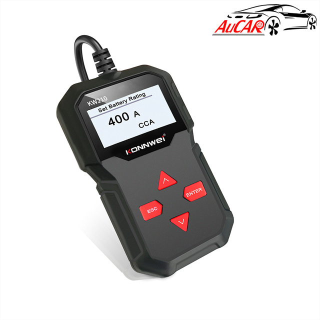 AUCAR  Auto Battery Analyzer 100 to 2000CCA Cranking Car Battery Tester KW210 Diagnostic Automatic Smart 12V Car Battery Tester