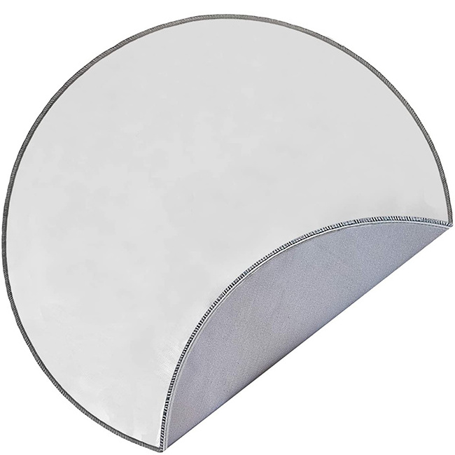 Portable 36'' round Fireproof Fire Pit Mat for Outdoor Patio Deck Lawn Grass Easily Cleaned Aluminium Foil Charcoal Accessory