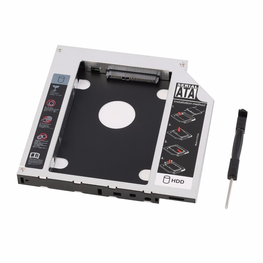 Universal SATA to SATA 2nd HDD Caddy 12.7mm For 2.5