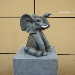 New Outdoor garden elephant Decoration Solar Water Feature Fountain With Led Light