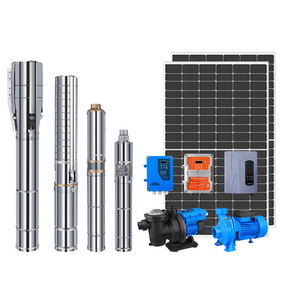 Agriculture Irrigation Bomba De Agua Solar Borehole Water Pump 48V Dc Submersible 500W Solar Power Water Pump For Deep Well