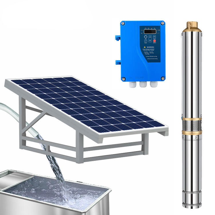 36 Volt 210W Panel Solar Con Bomba Sumergible Pressure Submersible Agricultural Solar Deep Water Pump Kit