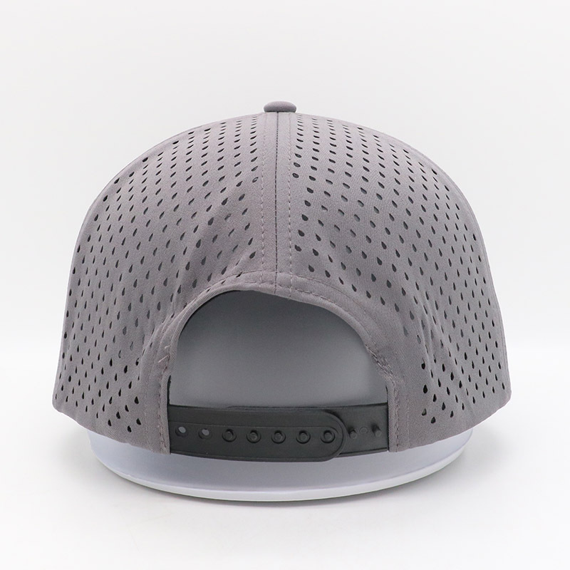 Custom High Quality 7 Panel Laser Cut Hole Sports Cap Snapback Hats For Men Women