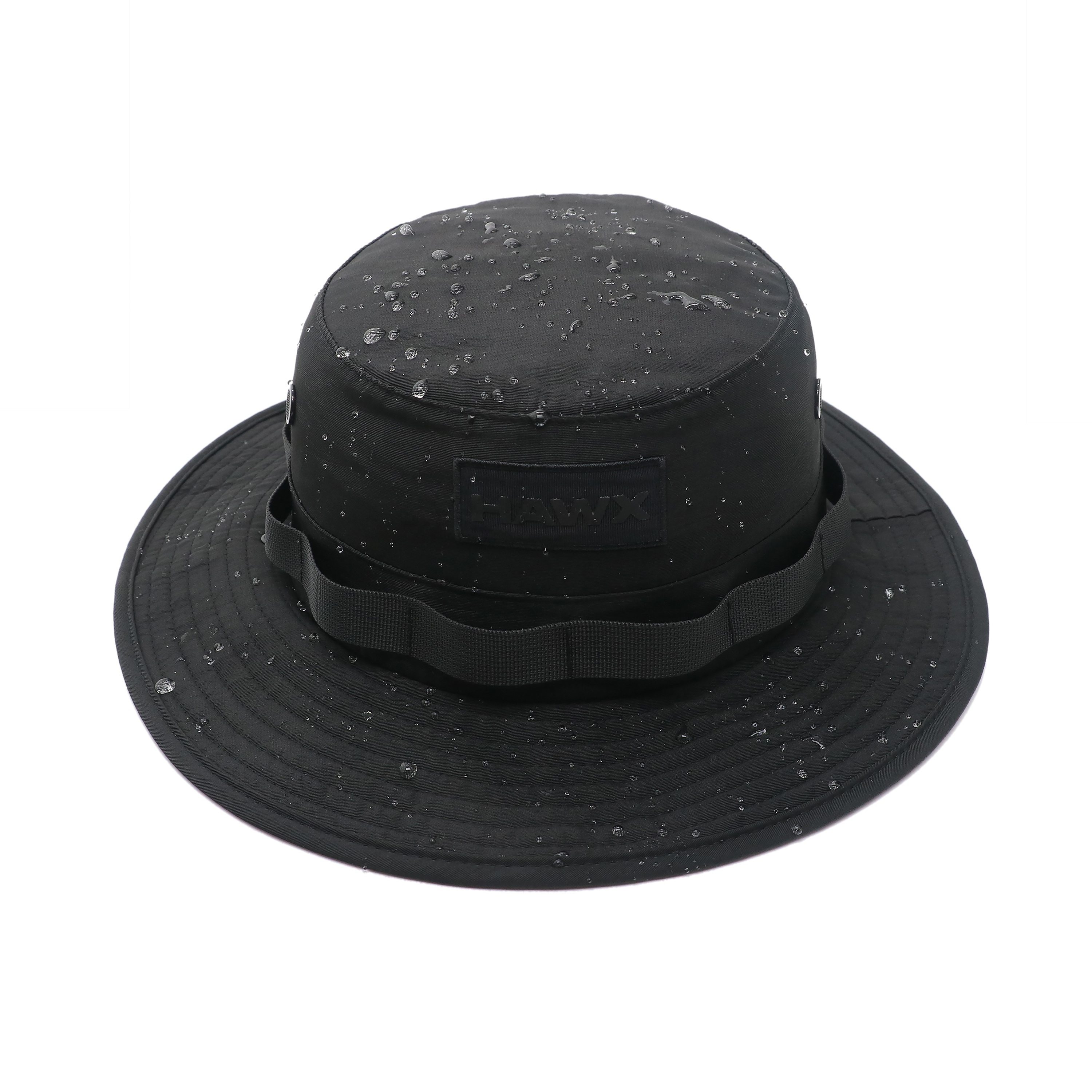 High Quality Vented Outdoor Boonie Safari Waterproof Hat Custom Rubber Patch Bucket Hat With Removable String