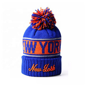 custom beanies manufacturers winter beanie  3D embroidery bobble hats