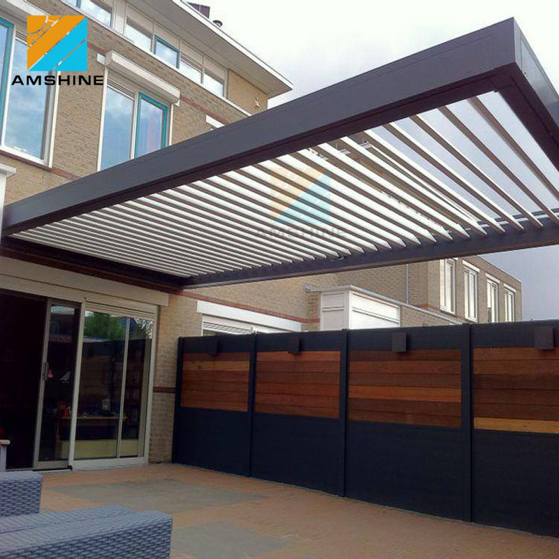 Waterproof patio awnings cover balcony gazebo louvered roof motorized arches aluminium pergolas for restaurant