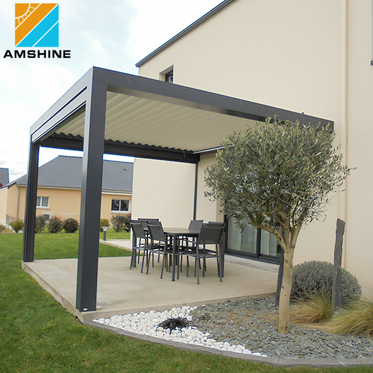 Custom Louver Roof Systems Outdoor Gazebo 3X3m Veranda Pergola De Madera Para Jardin