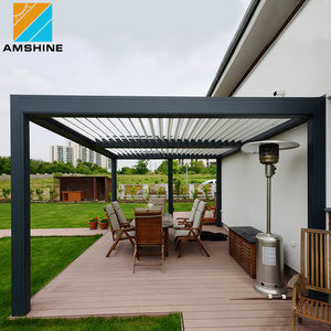 Outdoor garden gazebo aluminium sun louver electric pergola