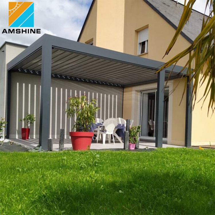 High Quality Aluminium Louver Pergola Modern Outdoor Car Parking Bioclimatica 4 X 4 Louvre Roof