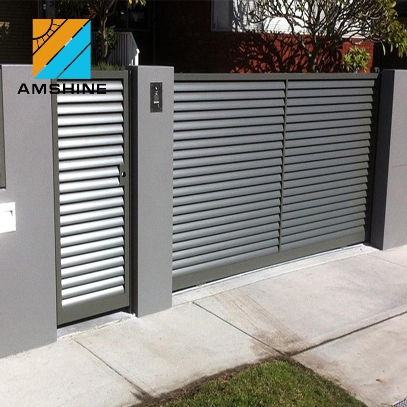 Aluminum motorized louver designs sheet metal garden fence gate