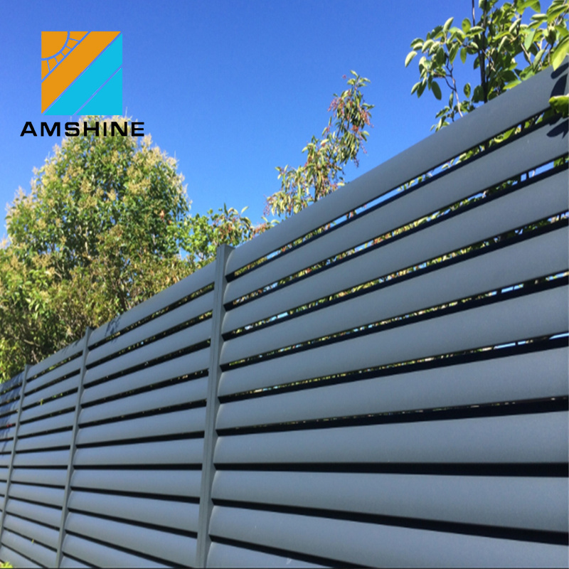 Easy To Install Privacy Horizontal Louver Aluminum Fence Slat Outdoor Garden Fences Grill Design