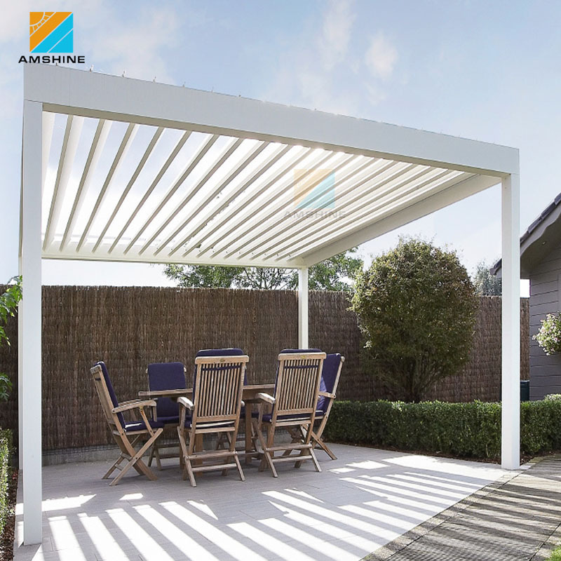 3x6 Factory price patio louver roof aluminium bioclimatic steel pergola gazebo