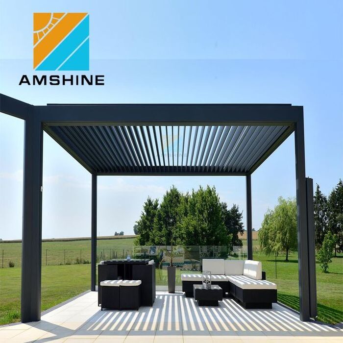 Aluminium pergola 3x4m with sliding retractable canopy Pergola