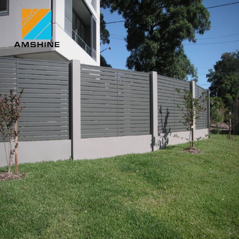 Easy To Install Modular Privacy Aluminum Slat Fence Panels Security Boundary Wall Metal Fence