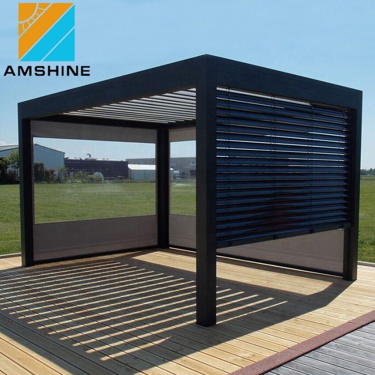 Bioclimatic Motorized Roof Aluminum Outdoor Pergola For House