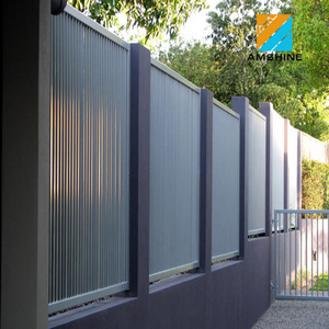 Aluminium Vertical Garden Slat Fence Metal Aluminum Modern Laser Cut Aluminum Fence Panels