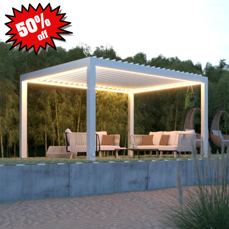 Home Garden Peergola 50% Discount Sun Shade Swimming Pool Sun Cover Pergola Canopy With LED For SUPER SEPTEMBER