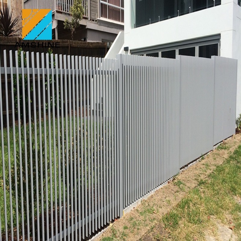 Aluminium Vertical Garden Slat Fence Metal Aluminum Modern Laser Cut Aluminum Fence Panels