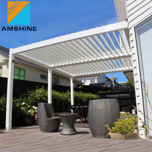 Outdoor opening gazebo automatic aluminum pergola canopy roof gazebo parts