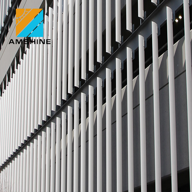 Architectural exterior commercial horizontal sheet metal building sun shading aluminium louver price