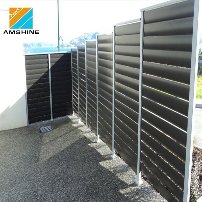 Easy To Install Privacy Horizontal Louver Aluminum Fence Slat Outdoor Garden Fences Grill Design